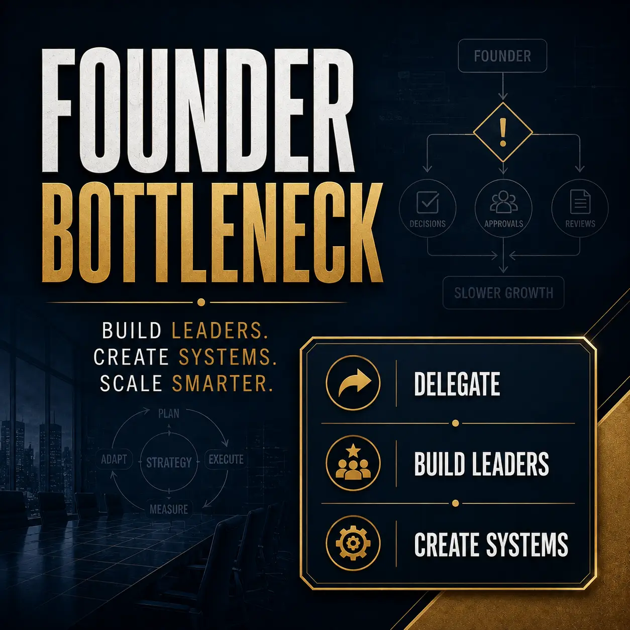 Founder can be the bottleneck