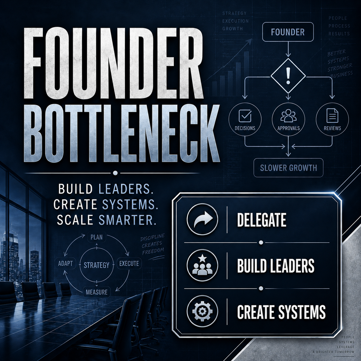 Founder can be the bottleneck