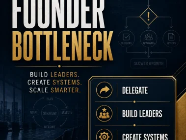 Founder can be the bottleneck